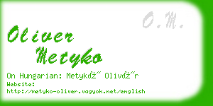 oliver metyko business card